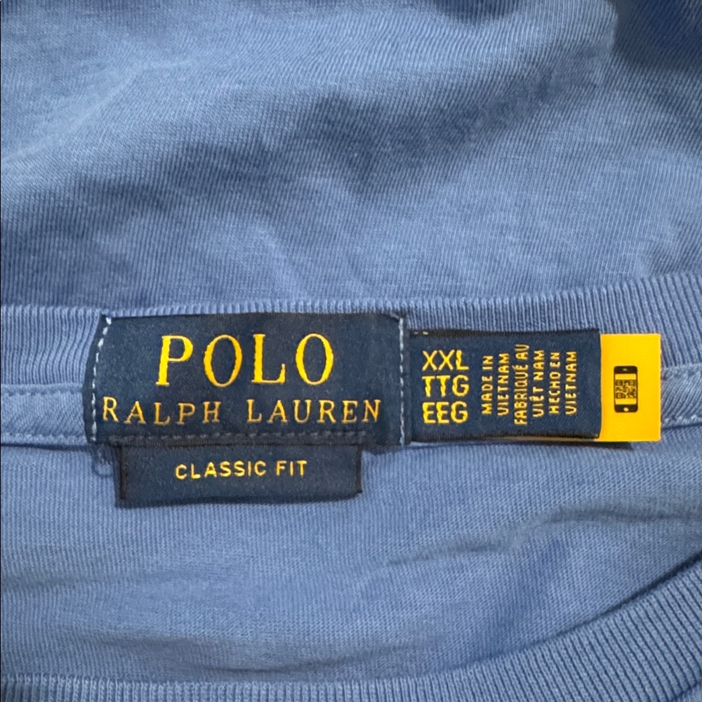 Polo Ralph Lauren Tennis Sweater Polo Bear T-Shirt Blue Short Sleeve Cotton-XXL - Picture 7 of 9